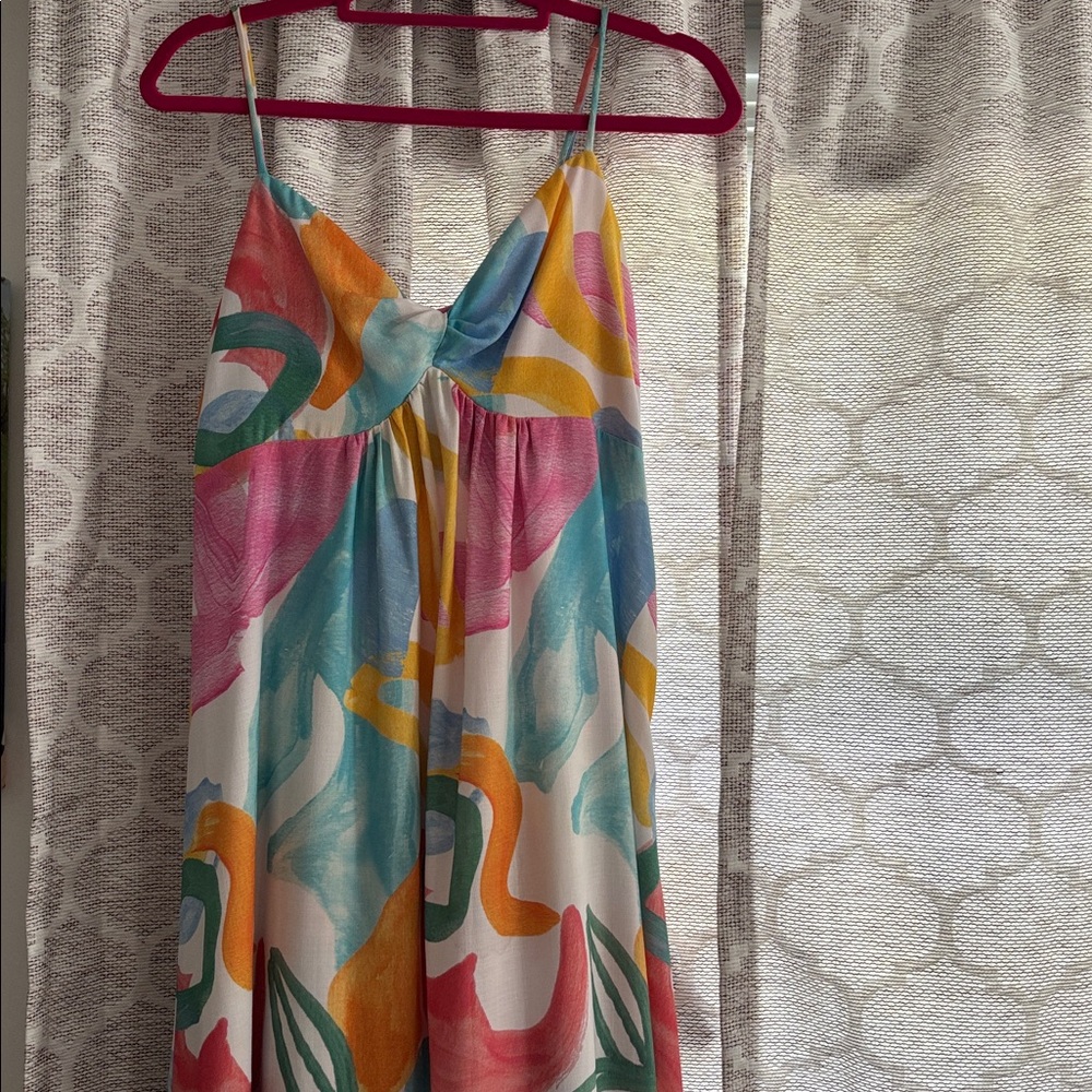 Show me your Mumu Colorful Abstract Maxi Dress- Bump Friendly